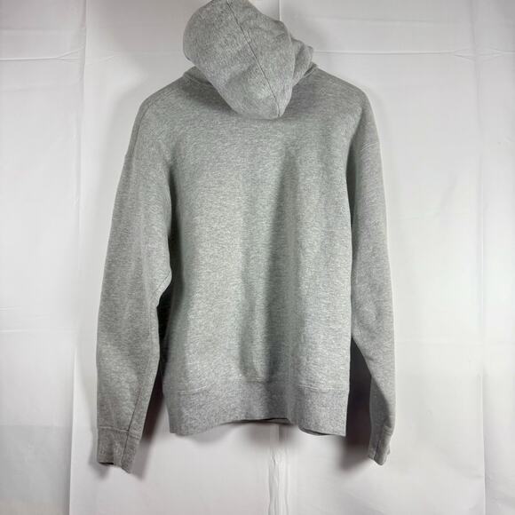 Nike Team Essential Gray Hoodie Men’s L Vintage USA Fabric Swoosh Sweatshirt - Picture 6 of 6